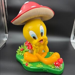 Tweety Bird Ceramic with Mushroom Hat